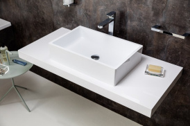 Столешница с раковиной Ravak L 100x55x5 белая для ванной в интернет-магазине сантехники Sanbest