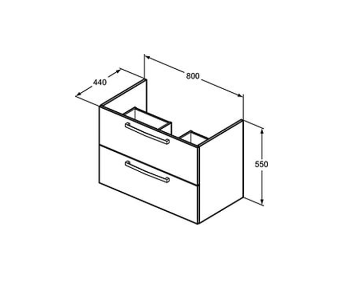 Тумба с раковиной Ideal Standard Tempo-IS E3242OS 80 дуб для ванной в интернет-магазине Sanbest