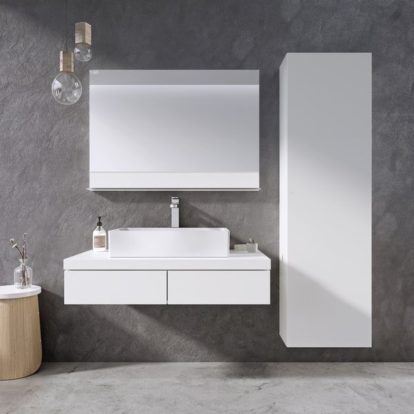 Шкаф-пенал Ravak Formy X000001260 46 белый для ванной в интернет-магазине сантехники Sanbest