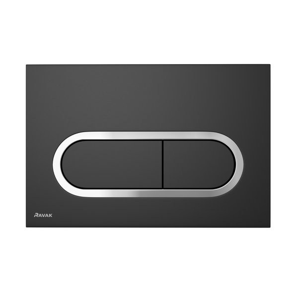 Кнопка для инсталляции Ravak Chrome X01797 черная матовая купить в интернет-магазине сантехники Sanbest