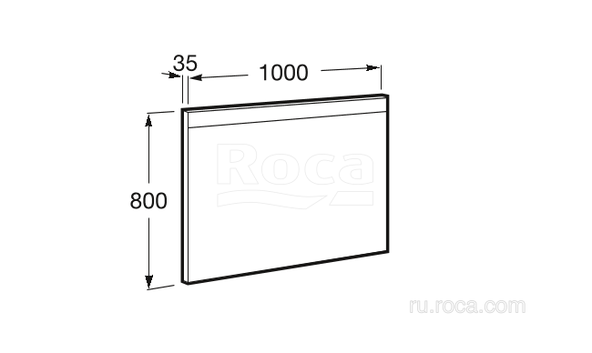 Зеркало Roca Prisma LED 812266000 в ванную от интернет-магазине сантехники Sanbest