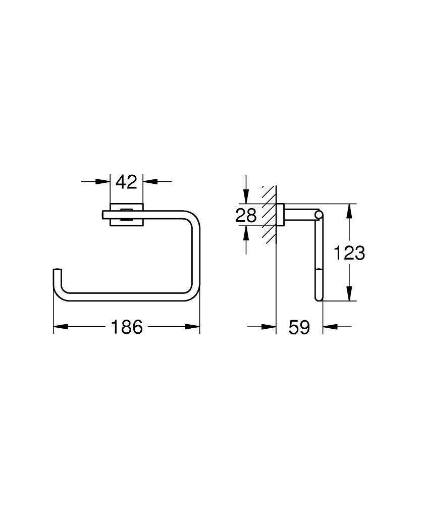 Полотенцедержатель Grohe Essentials Cube New 40510001 купить в интернет-магазине сантехники Sanbest