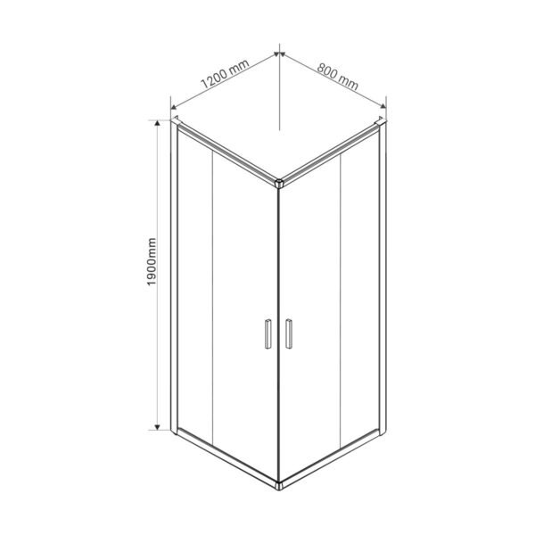 Душевой уголок Vincea Garda VSS-1G8012CL 120x80 купить в интернет-магазине Sanbest