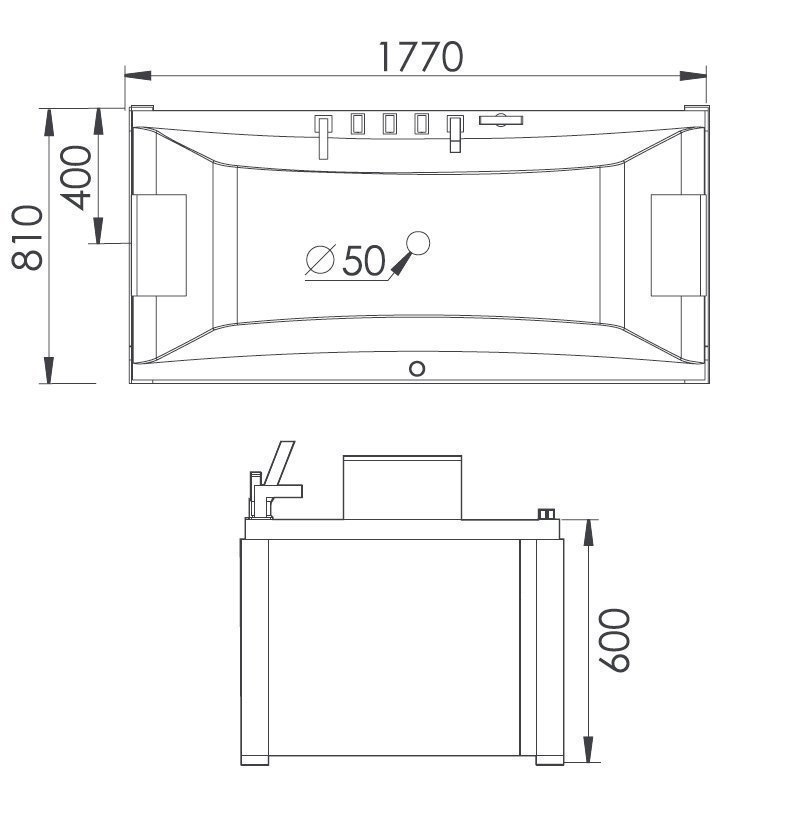 Ванна акриловая Gemy G9076 B 177x81 купить в интернет-магазине Sanbest