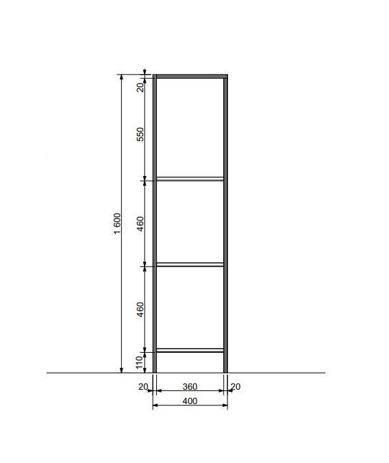 Стеллаж Эстет Comfort Loft 40 для ванной в интернет-магазине сантехники Sanbest