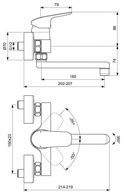 Смеситель для раковины Ideal Standard CeraFlex B1717AA купить в интернет-магазине сантехники Sanbest