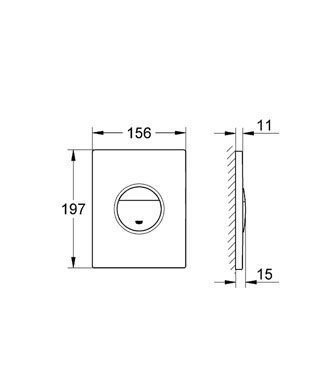 Панель смыва для унитаза Grohe Nova Cosmopolitan 38765SH0 купить в интернет-магазине сантехники Sanbest