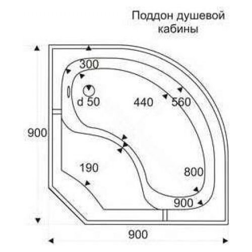 Душевой поддон BAS Брава ПН00023 90x90 купить в интернет-магазине Sanbest