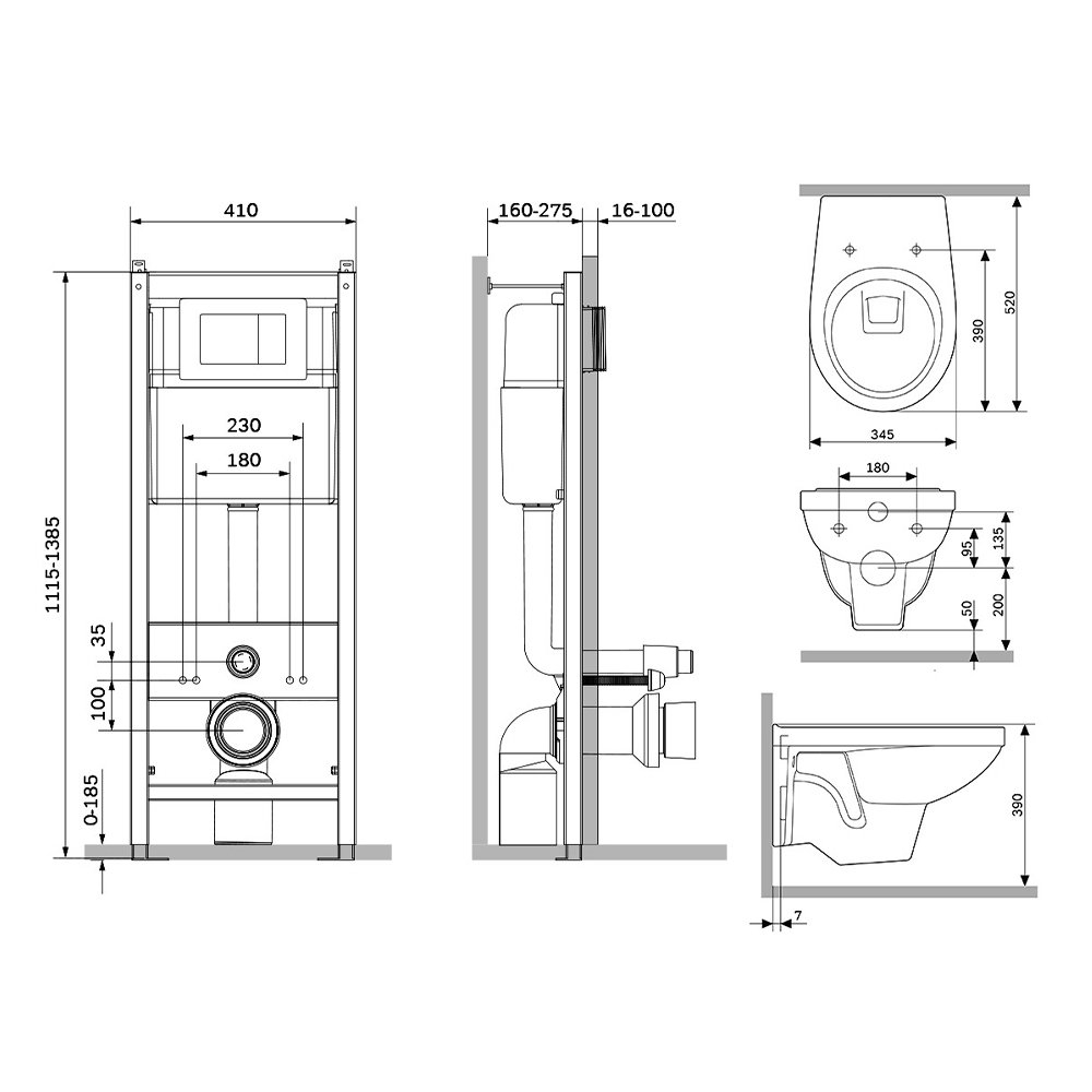 Унитаз подвесной Damixa Jupiter DX77.IS10151.1738 купить в интернет-магазине Sanbest