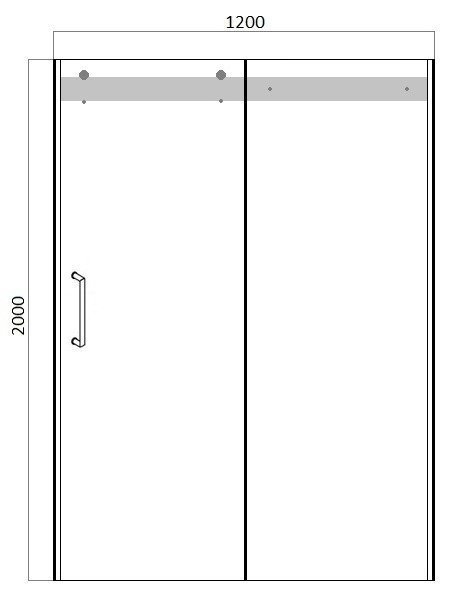 Душевая дверь Bravat WAVE BD120.4102S купить в интернет-магазине Sanbest