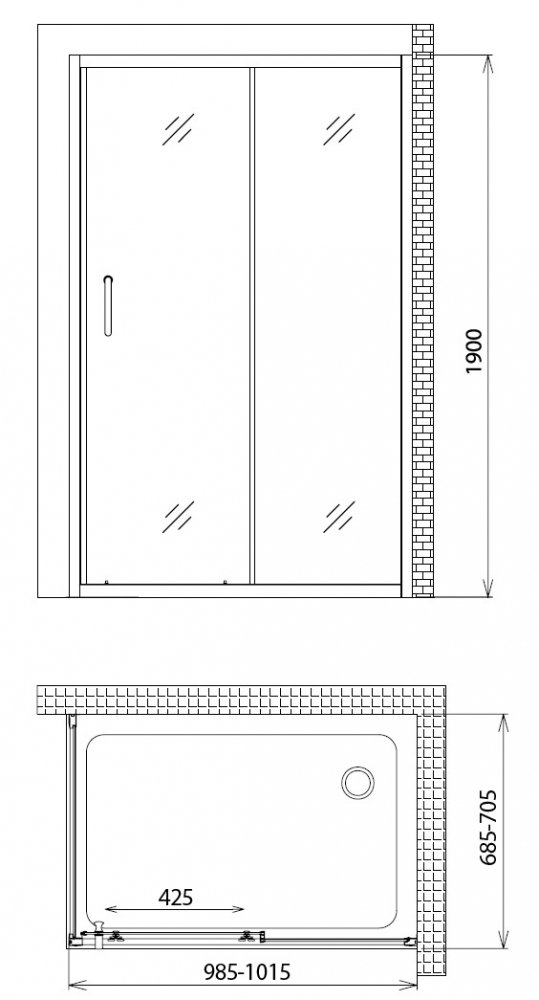 Душевой уголок Gemy Victoria S30191HM-A70M 100x70 купить в интернет-магазине Sanbest