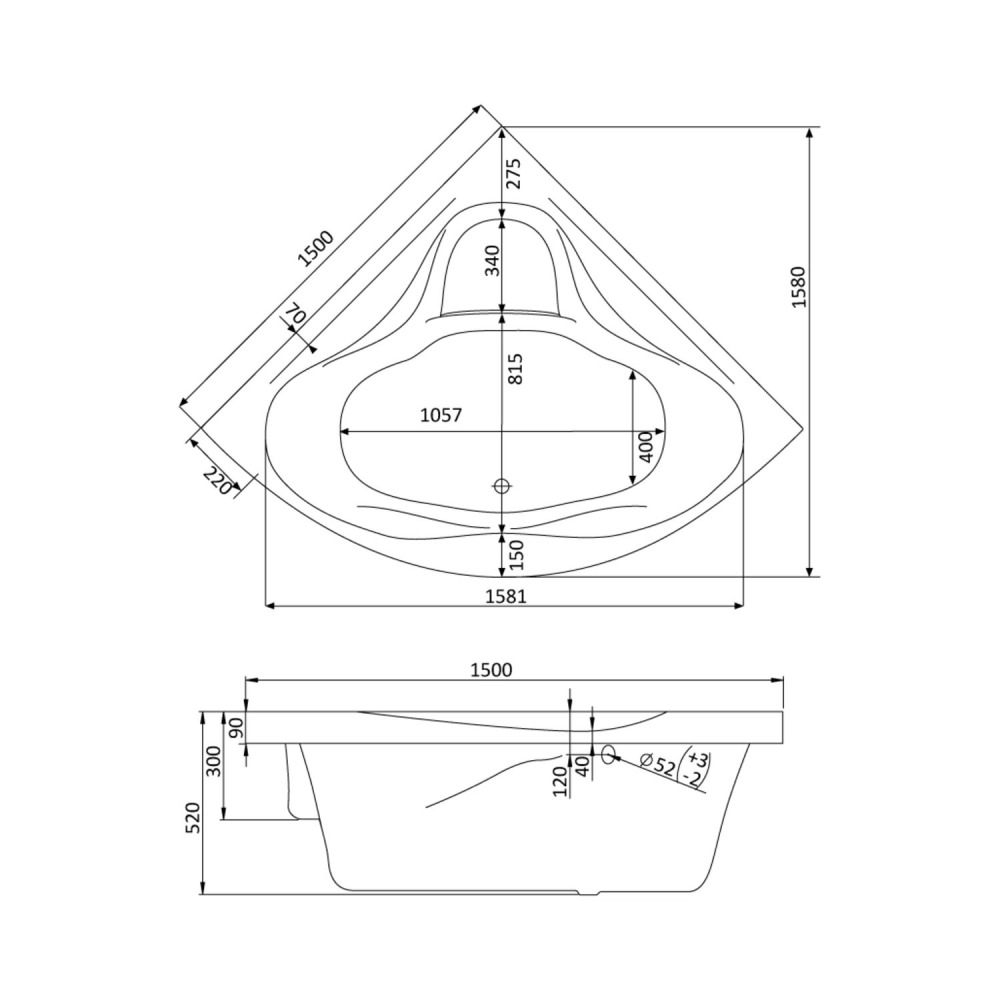 Ванна Santek San Paulo 1WH302399 150x150 купить в интернет-магазине Sanbest