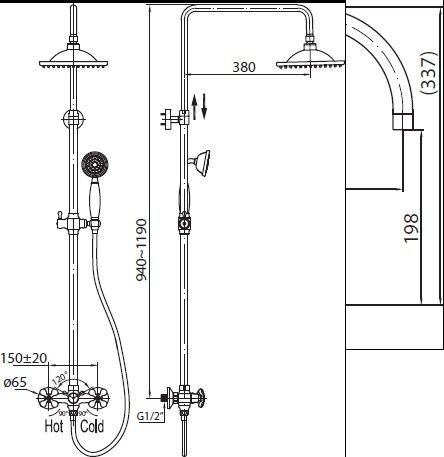 Душевая колонна Belbagno Slip SLI-DOC купить в интернет-магазине сантехники Sanbest