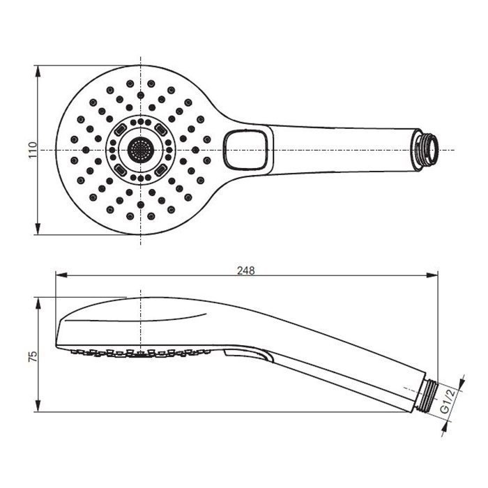 Душевая лейка TOTO SHOWERS HAND SHOWER TBW01011E1A купить в интернет-магазине сантехники Sanbest