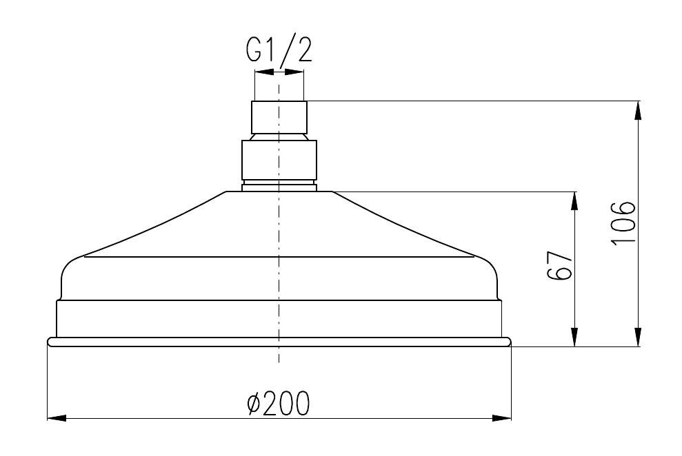 Верхний душ Rav-Slezak KS0020CMAT черный матовый купить в интернет-магазине сантехники Sanbest