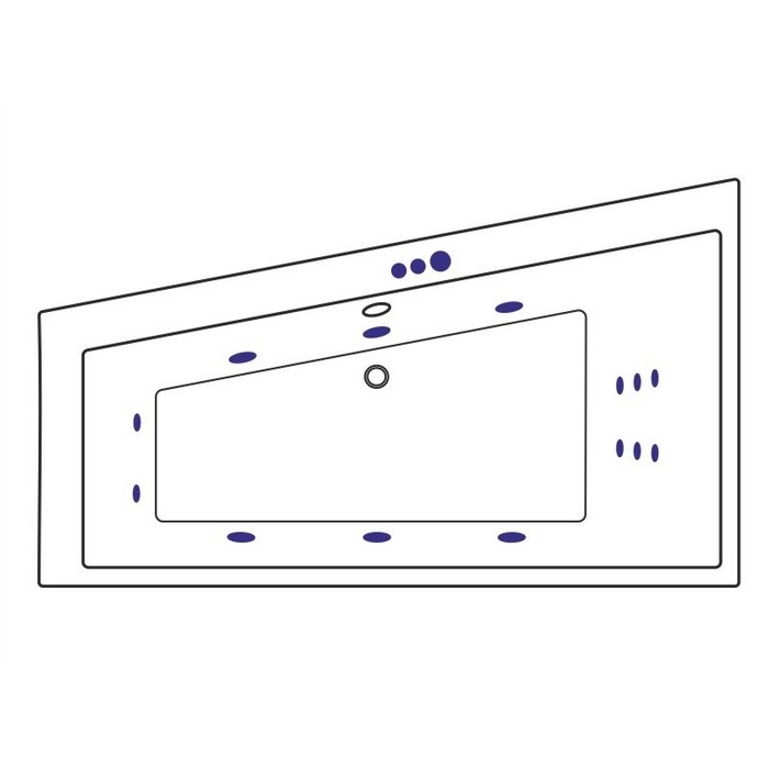 Ванна акриловая EXCELLENT Sfera 170x100 SMART хром купить в интернет-магазине Sanbest