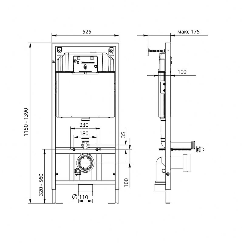 Инсталляция Koller Pool Dune 1200SL KP-112-001 купить в интернет-магазине сантехники Sanbest