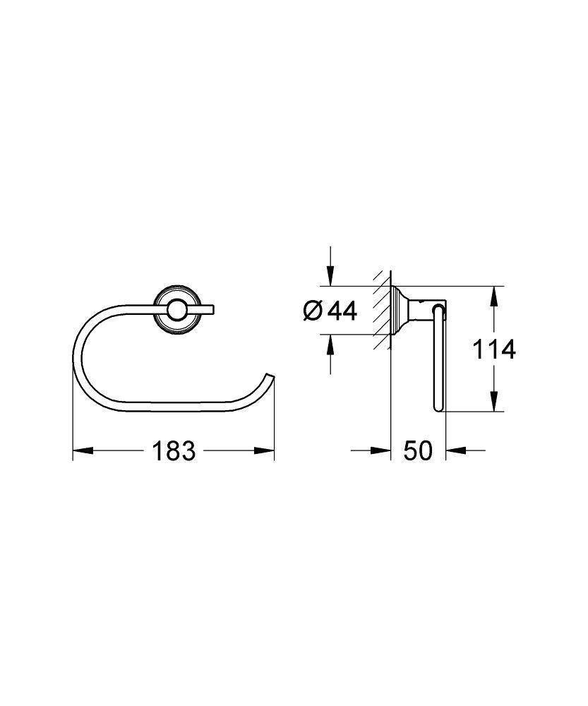 Держатель туалетной бумаги Grohe Essentials Authentic 40657001 купить в интернет-магазине сантехники Sanbest