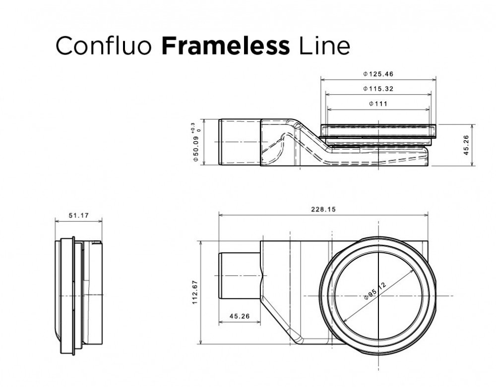 Душевой трап Pestan Confluo Frameless Line 550 купить в интернет-магазине Sanbest