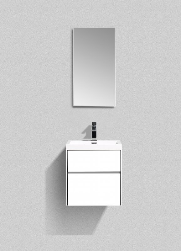 Тумба с раковиной belbagno pietra mini 40 l bianco lucido