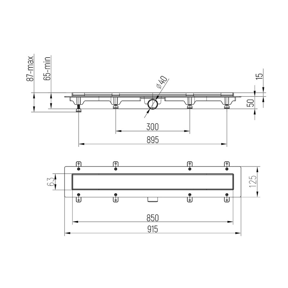 Душевой лоток PAINI Line CH850L 85 хром купить в интернет-магазине Sanbest