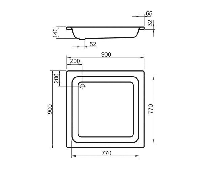 Душевой поддон Kaldewei Sanidusch 90x90 396 купить в интернет-магазине Sanbest