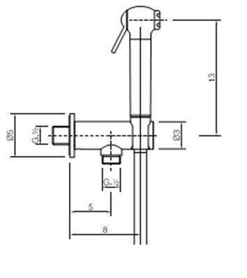 Гигиенический душ CISAL Shower SC00791027 купить в интернет-магазине сантехники Sanbest