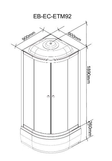 Душевая кабина Parly EFM921 90х90 купить в интернет-магазине Sanbest