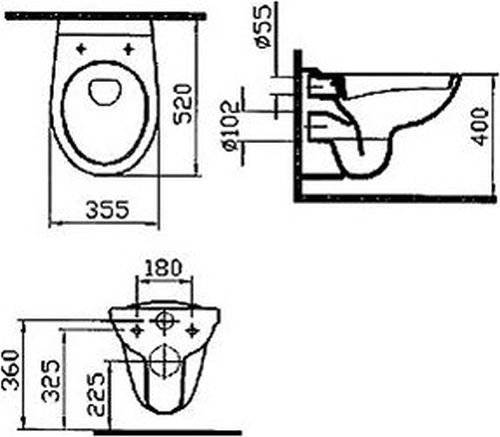 Унитаз Vitra Norm Fit 9773B099-7207 с инсталляцией, с крышкой микролифт, белый купить в интернет-магазине Sanbest