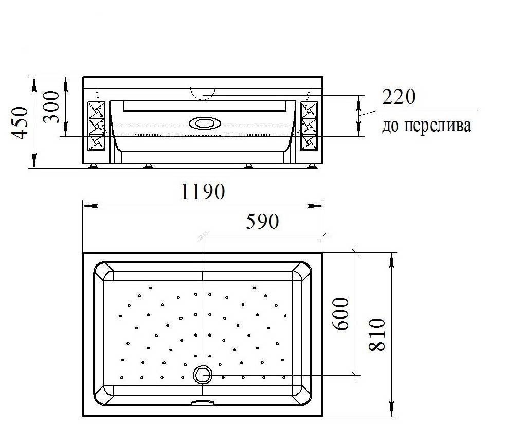 Душевой поддон Радомир к ДУ Верчелли 81x119 купить в интернет-магазине Sanbest