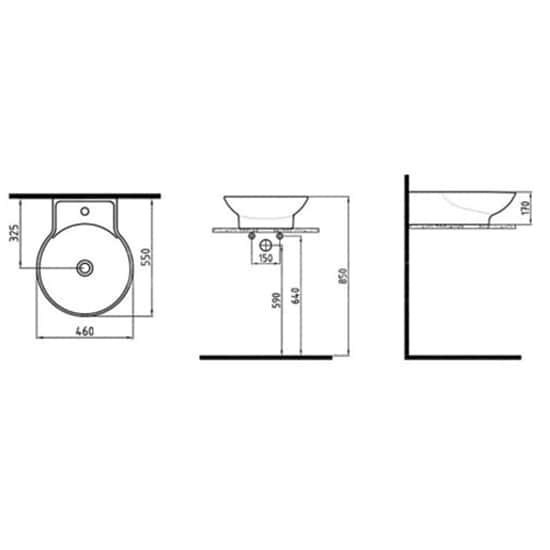 Раковина Bien Harmony HRLG04601FD1W3000 купить в интернет-магазине Sanbest