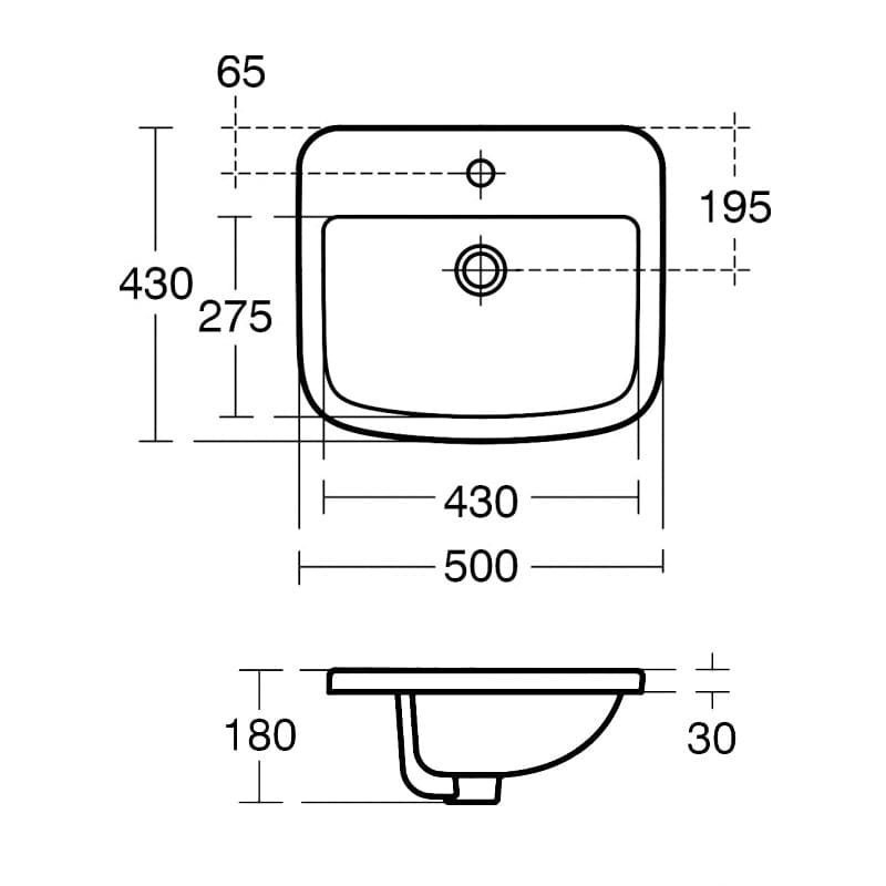 Раковина врезная Ideal Standard Tempo-IS T059201 купить в интернет-магазине Sanbest