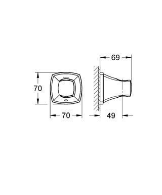 Держатель ручного душа Grohe Grandera 27969IG0 хром/золото купить в интернет-магазине сантехники Sanbest