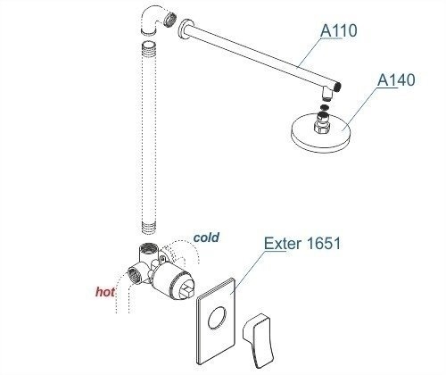 Душевая система WasserKRAFT Exter A12610 купить в интернет-магазине сантехники Sanbest