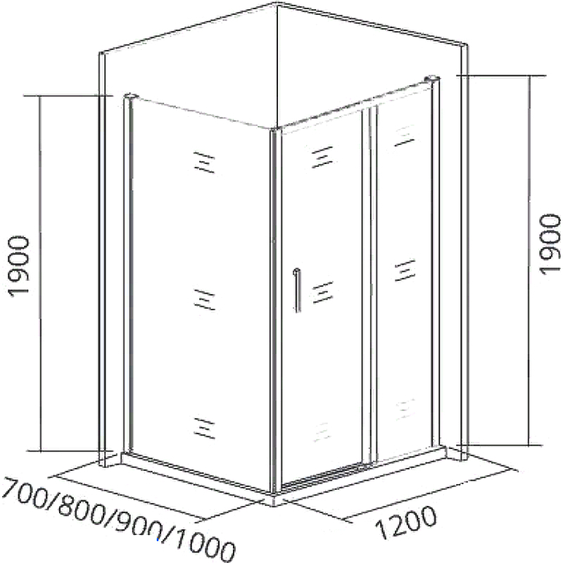 Душевой уголок Good Door Cofe WTW+SP 120х100 стекло прозрачное/профиль хром купить в интернет-магазине Sanbest