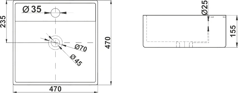 Раковина Melana A054 A054-803 белая купить в интернет-магазине Sanbest