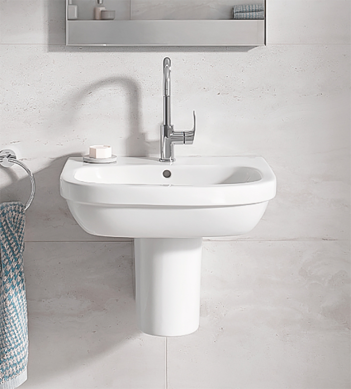 Раковина с полупьедесталом Grohe Euro Ceramic GR2004-1 60 купить в интернет-магазине Sanbest