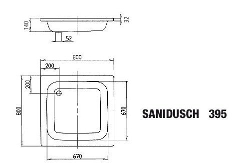 Душевой поддон Kaldewei Sanidusch 80х80 купить в интернет-магазине Sanbest