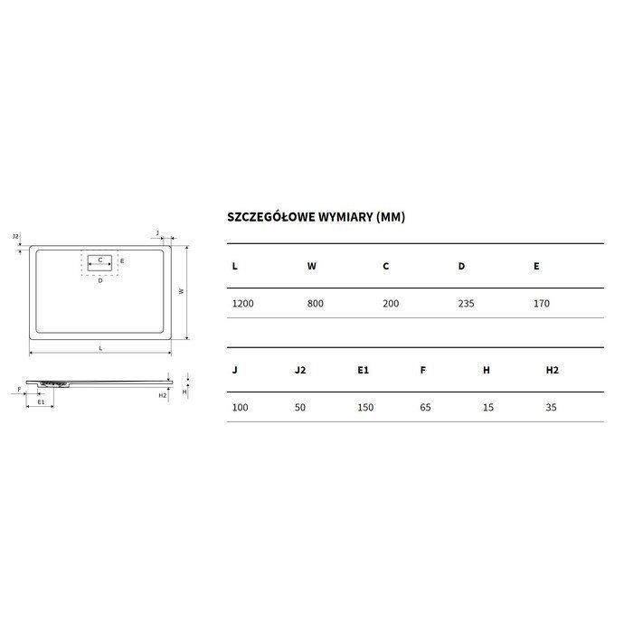 Душевой поддон Excellent Lavano 120x80 черный купить в интернет-магазине Sanbest