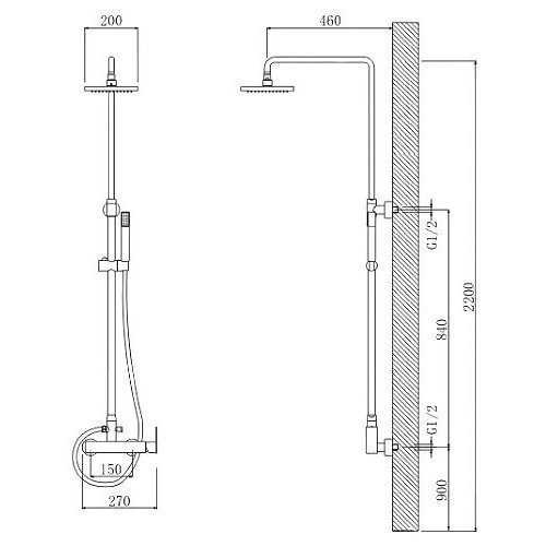 Душевая колонна Schein Prince 41715/8017013 купить в интернет-магазине сантехники Sanbest