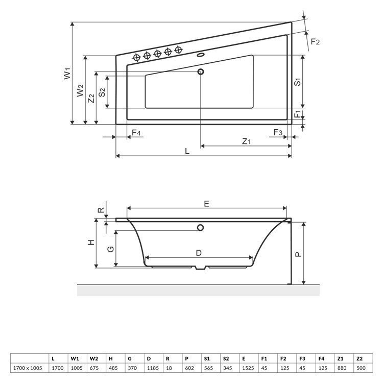 Ванна акриловая Excellent Sfera SLIM 170x100 купить в интернет-магазине Sanbest