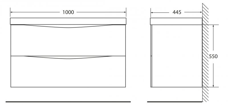 Тумба с раковиной Belbagno MARINO 100 подвесная Rovere Grigio для ванной в интернет-магазине Sanbest