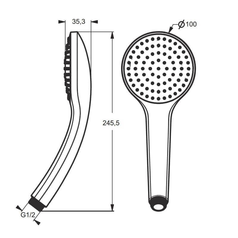 Ручной душ Ideal Standard IDEALRAIN SOFT B9402AA купить в интернет-магазине сантехники Sanbest