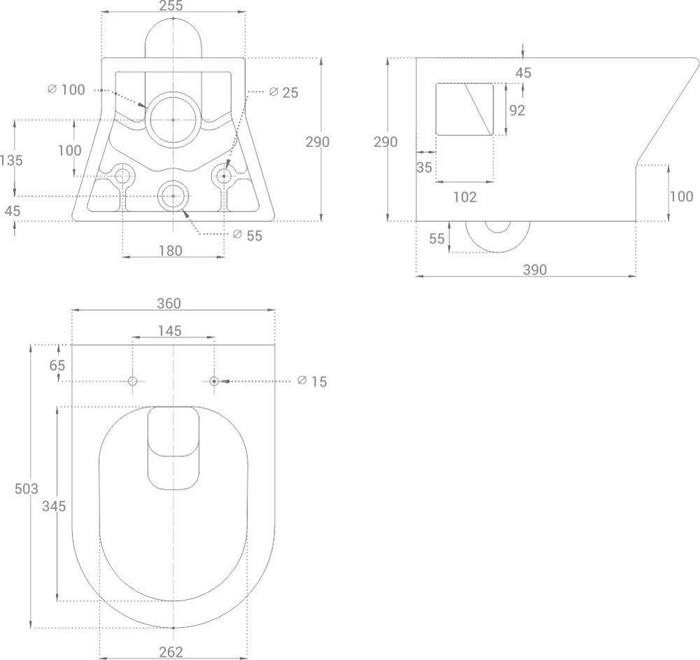 Унитаз подвесной Good Door Compact УНИ0001 белый, с крышкой микролифт, безободковый купить в интернет-магазине Sanbest