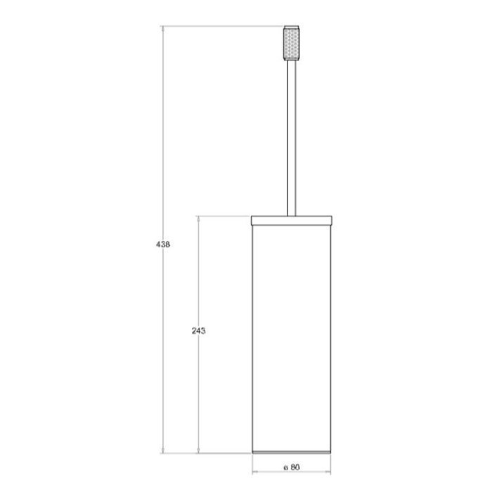 Ершик подвесной Bertocci Officina 01 Хром купить в интернет-магазине сантехники Sanbest