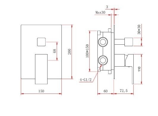 Душевая система Berges VENTAS 73002 черный матовый купить в интернет-магазине сантехники Sanbest