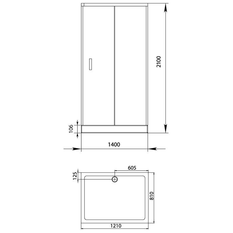 Душевой угол Aquanet Alfa 140x80-12 купить в интернет-магазине Sanbest