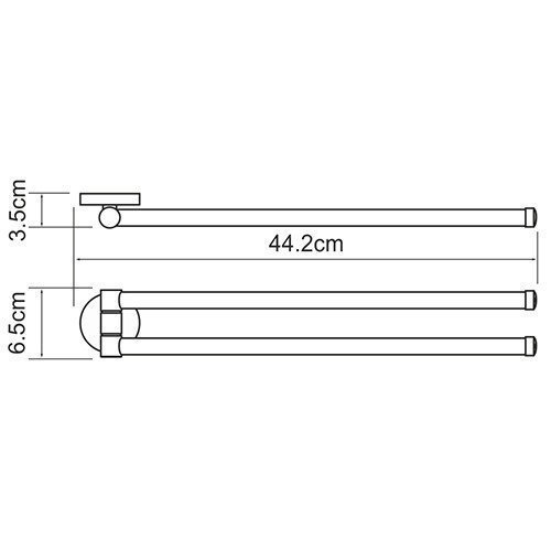 Полотенцедержатель поворотный WasserKRAFT Rhein К-6231 купить в интернет-магазине сантехники Sanbest