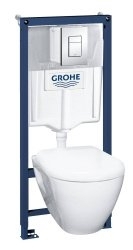 Унитаз подвесной Grohe SOLIDO 39186000 с крышкой микролифт, с инсталляцией купить в интернет-магазине Sanbest