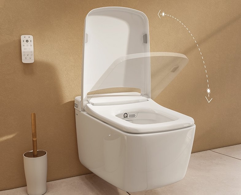 Унитаз Vitra V-CARE Prime 7231B403-6216 безободковый, с крышкой микролифт, белый купить в интернет-магазине Sanbest